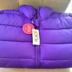 NWT! Girls Purple Puffer Coat Size Large